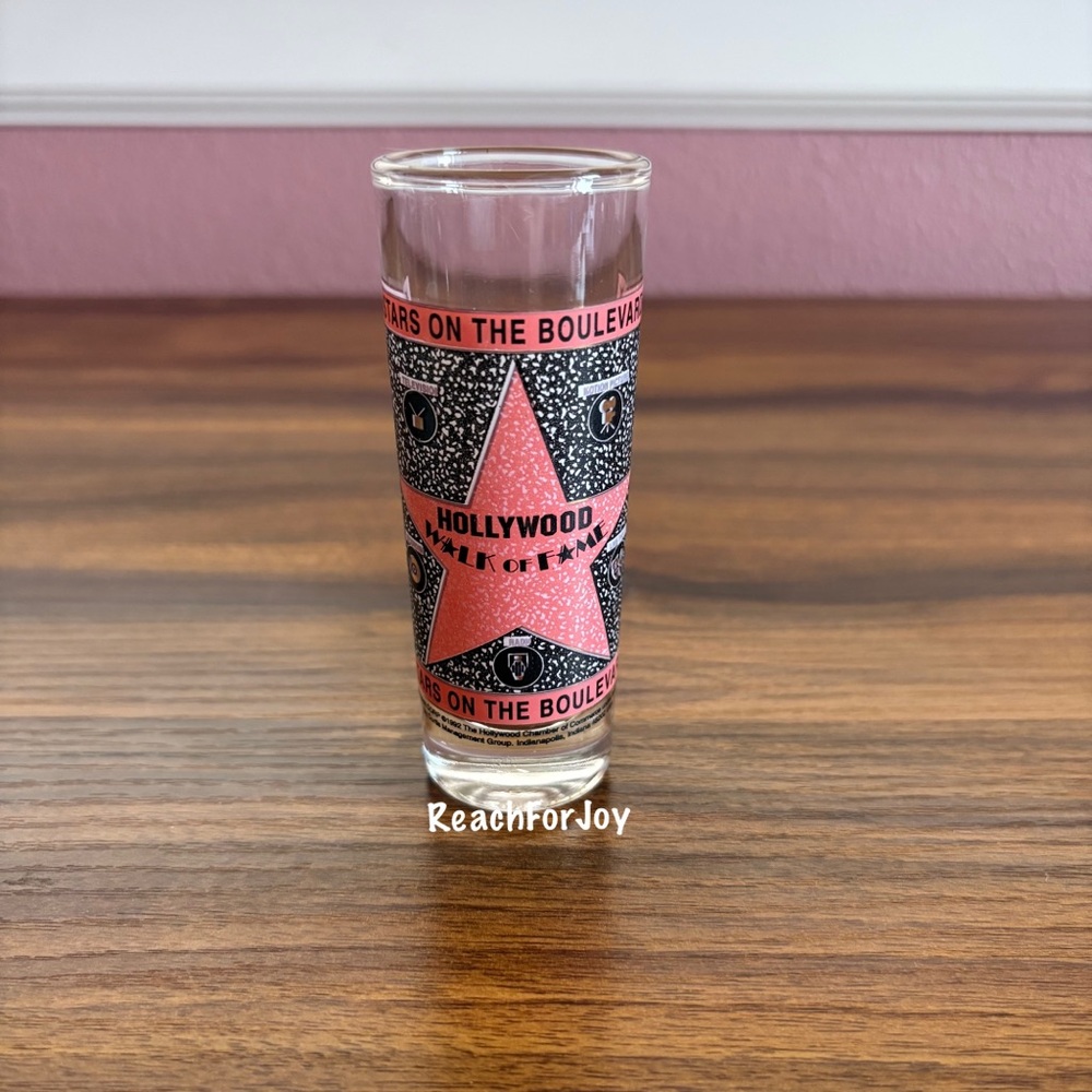 Hollywood Walk Of Fame Tall Shot Glass California USA Souvenir